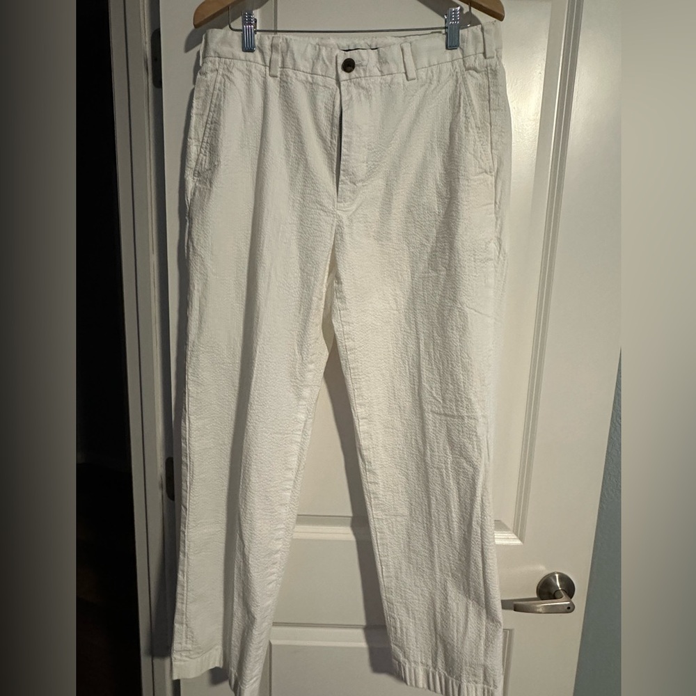 Brooks Brothers White Seersucker Pants